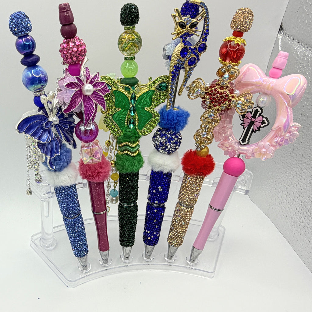 Bold & Glam Beaded Pens – Choose Your Style (Butterfly, Cross, Rhinestone Statement Pens)