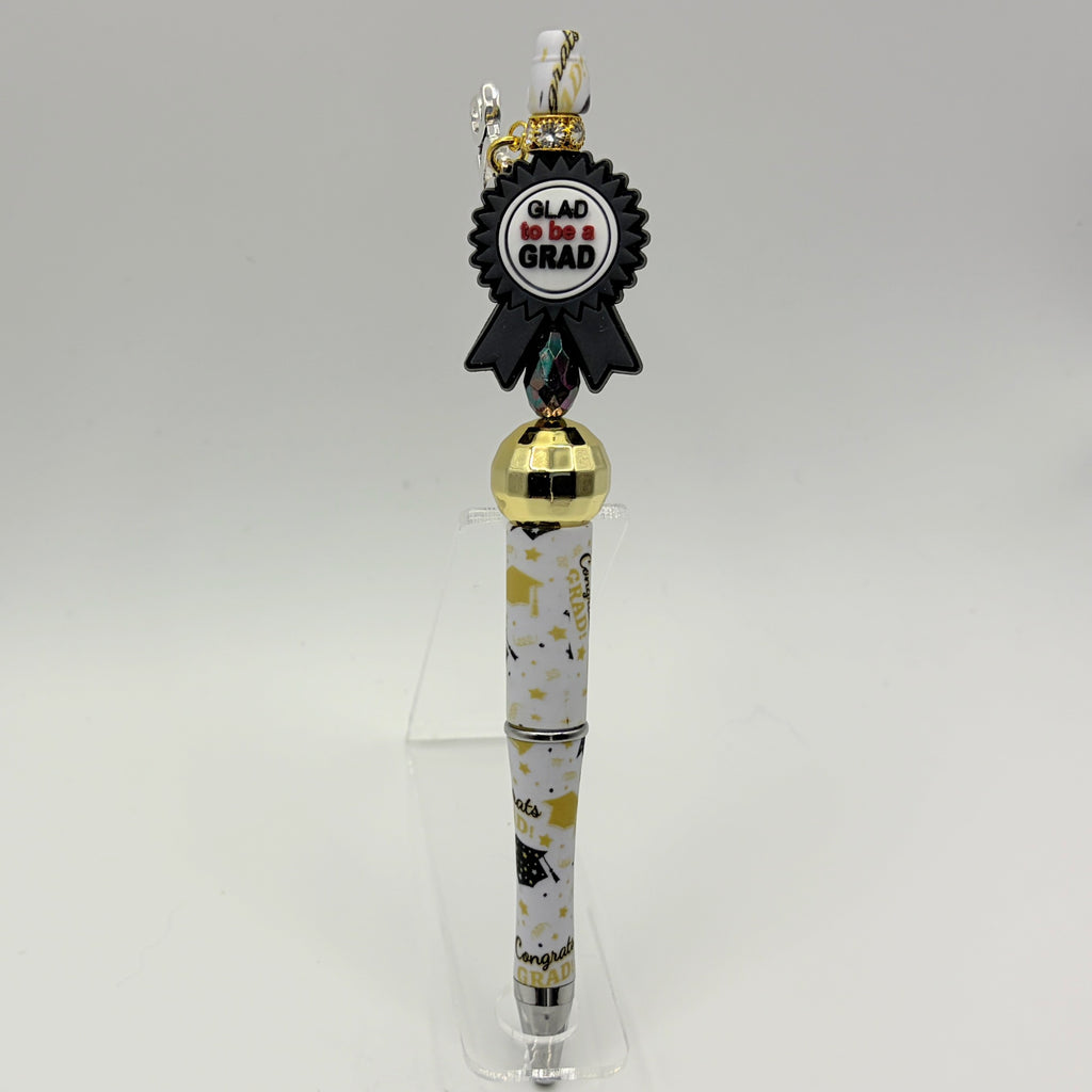 2026 Graduation Beaded Pens – Faux Fur Puff Pens – Choose Your Style A–E – Senior Gift Pens – Graduation Keepsake
