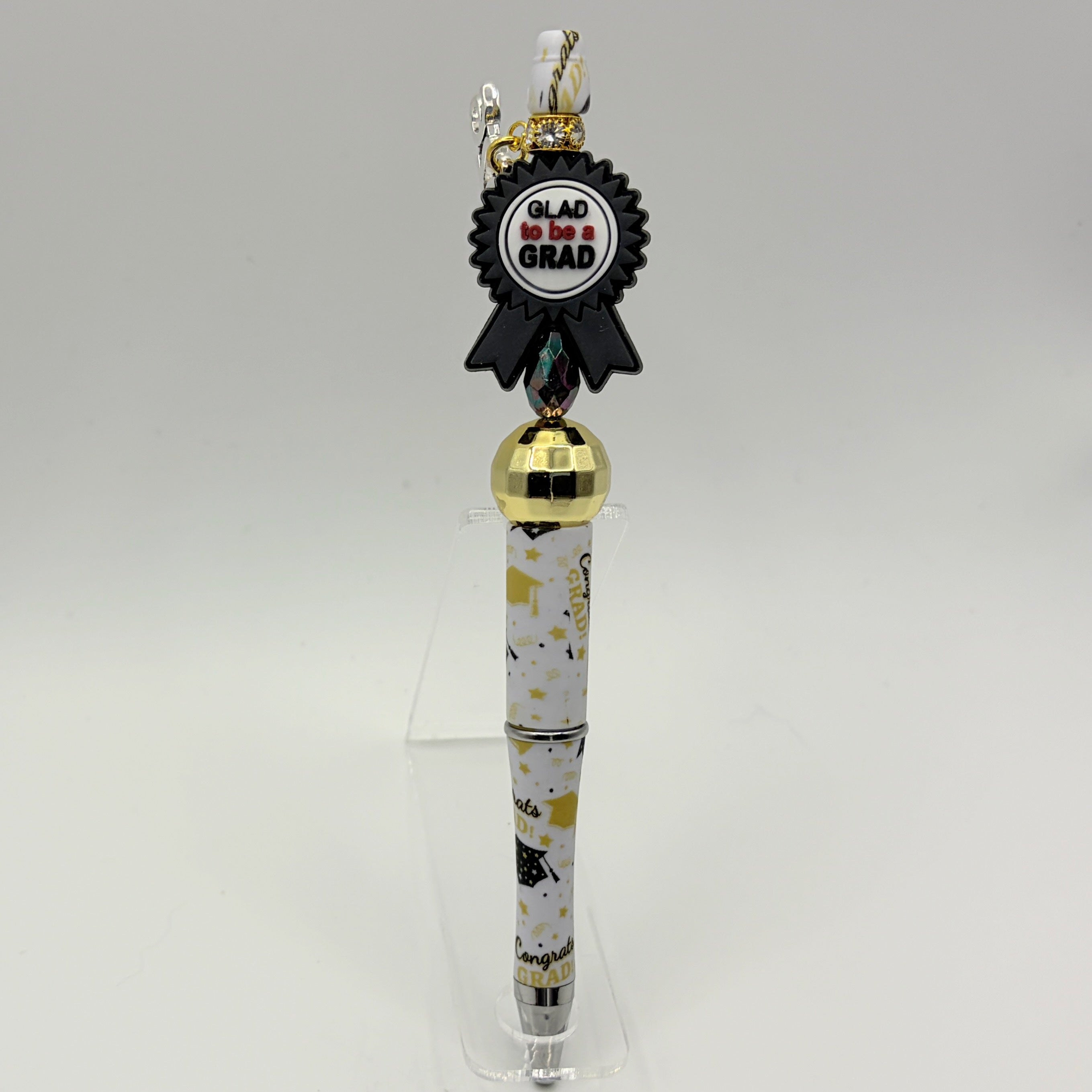 2026 Graduation Beaded Pens – Faux Fur Puff Pens – Choose Your Style A–E – Senior Gift Pens – Graduation Keepsake
