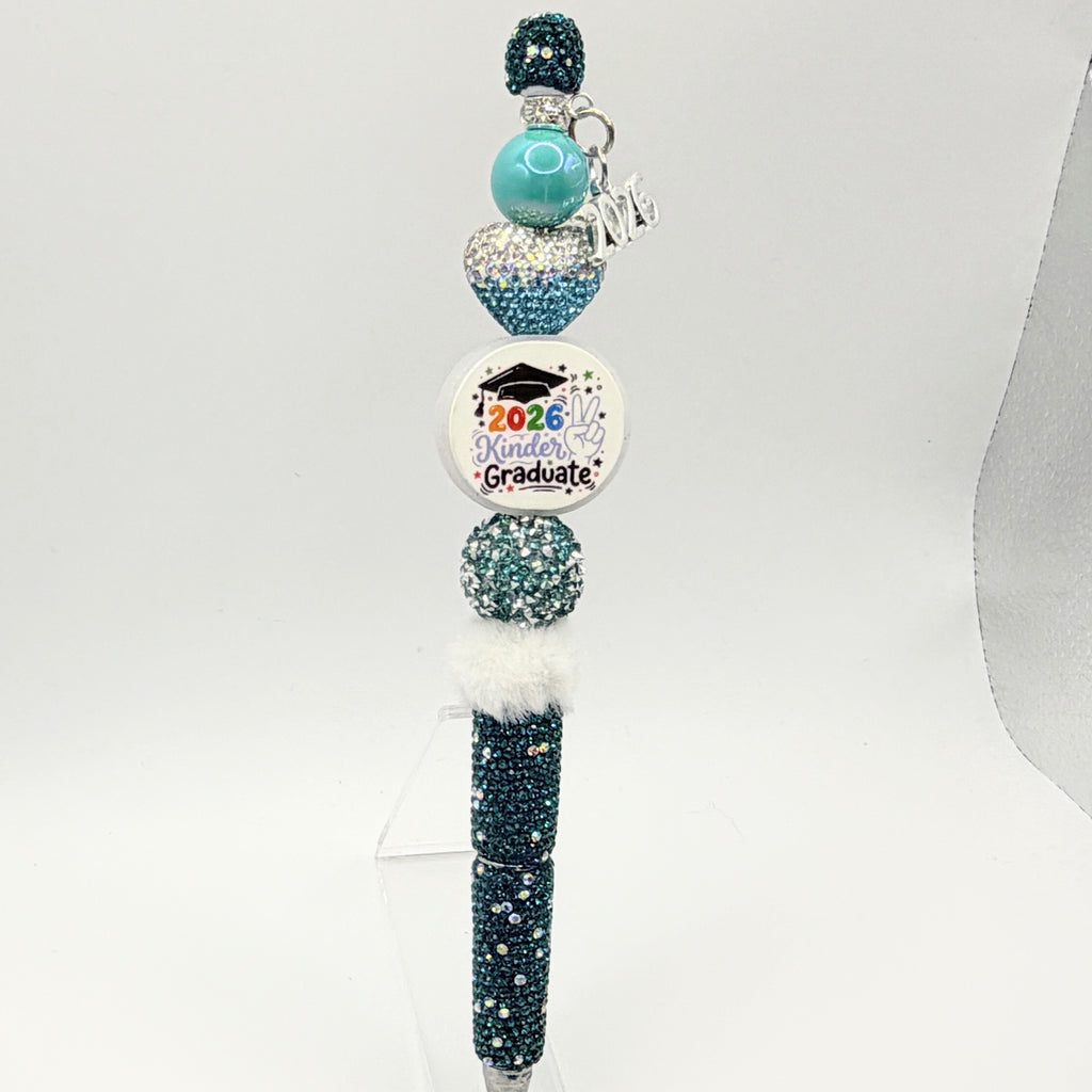 Class of 2026 Graduation Beaded Pens – Bow Graduation Pens – Handmade Senior & Kindergarten Graduation Gifts – Choose Your Style A–H