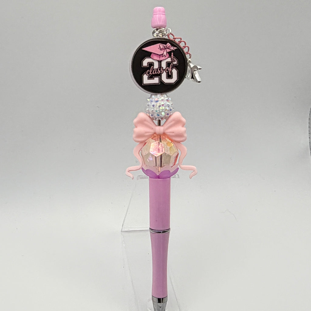 Class of 2026 Graduation Beaded Pens – Bow Graduation Pens – Handmade Senior & Kindergarten Graduation Gifts – Choose Your Style A–H