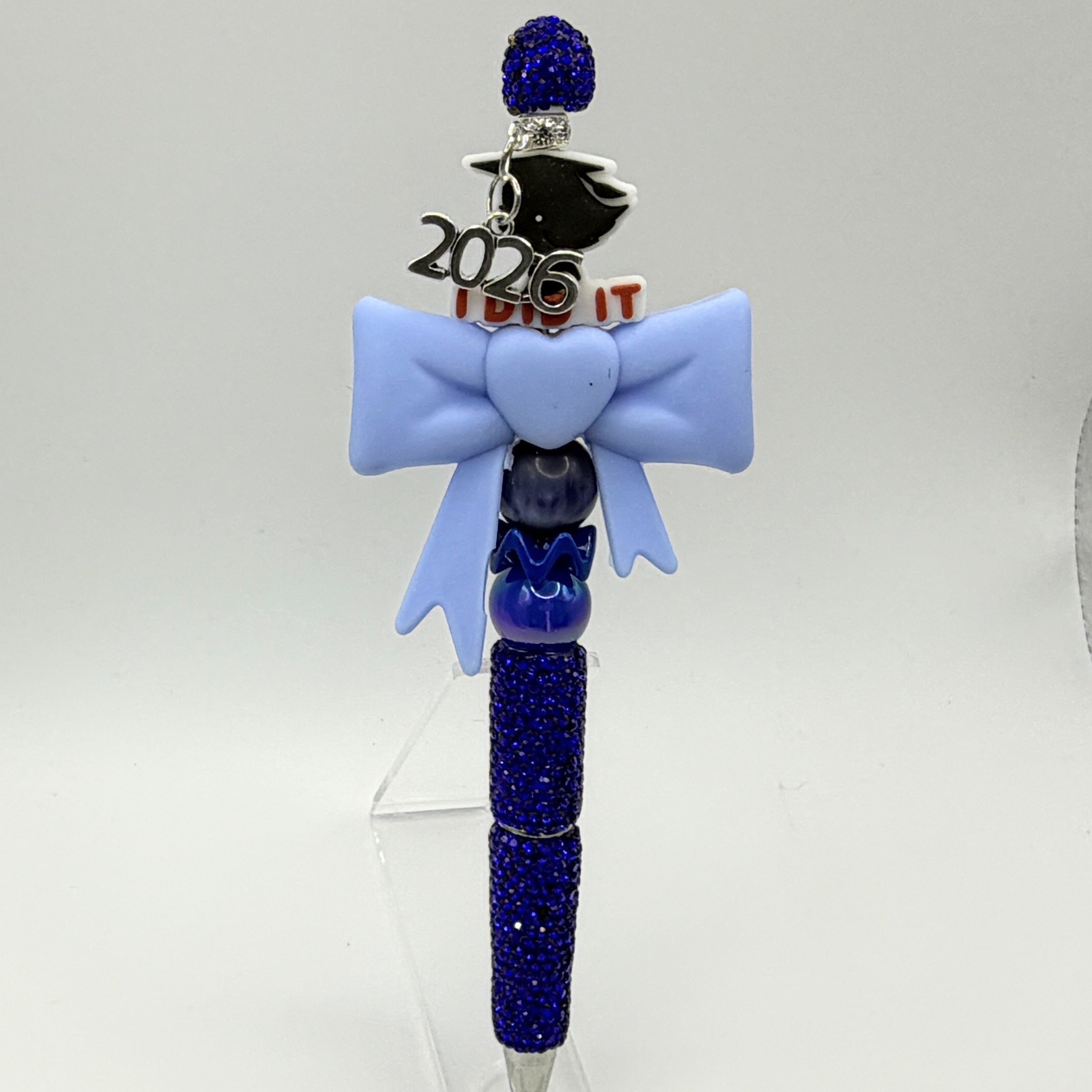 Class of 2026 Graduation Beaded Pens – Bow Graduation Pens – Handmade Senior & Kindergarten Graduation Gifts – Choose Your Style A–H