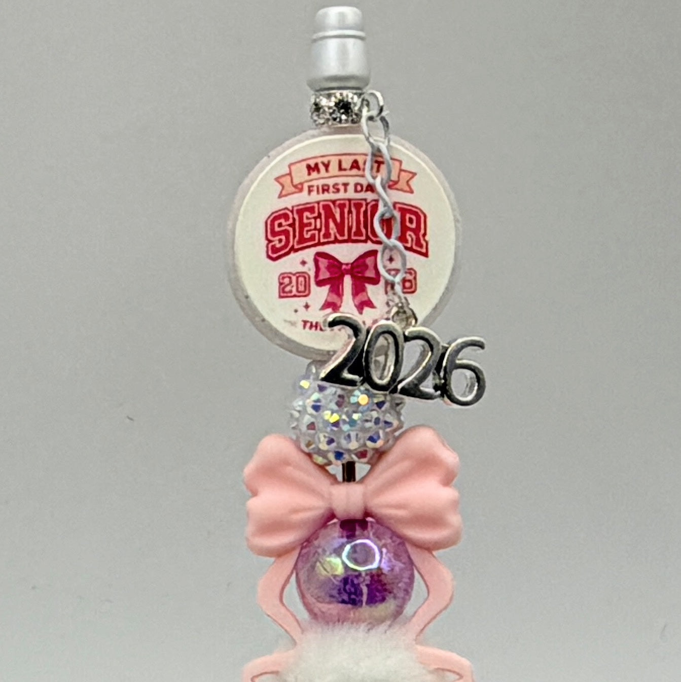 Class of 2026 Graduation Beaded Pens – Pink & Black Senior Pens – Choose Your Style A–E – Handmade Graduation Gifts