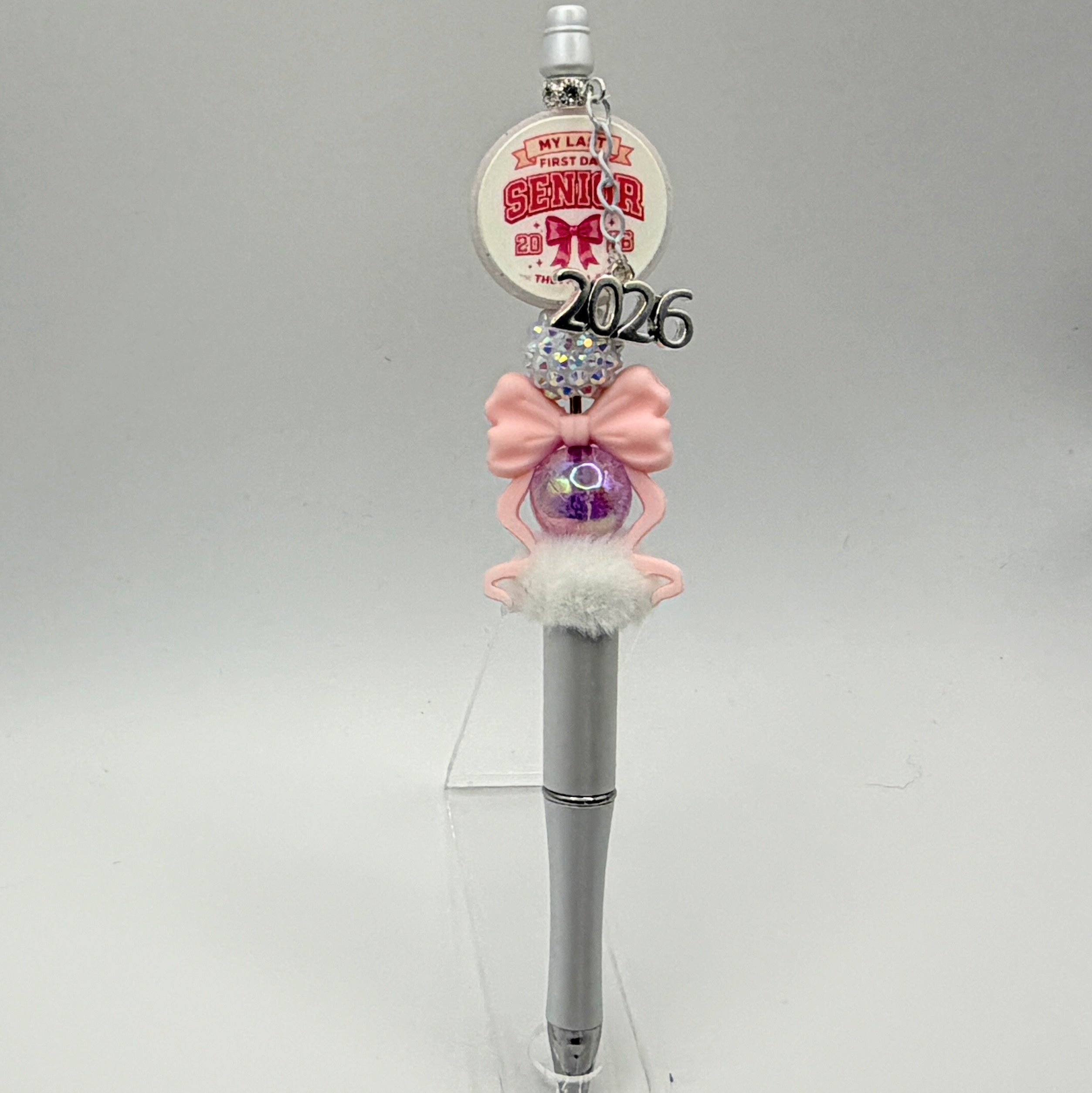 Class of 2026 Graduation Beaded Pens – Pink & Black Senior Pens – Choose Your Style A–E – Handmade Graduation Gifts