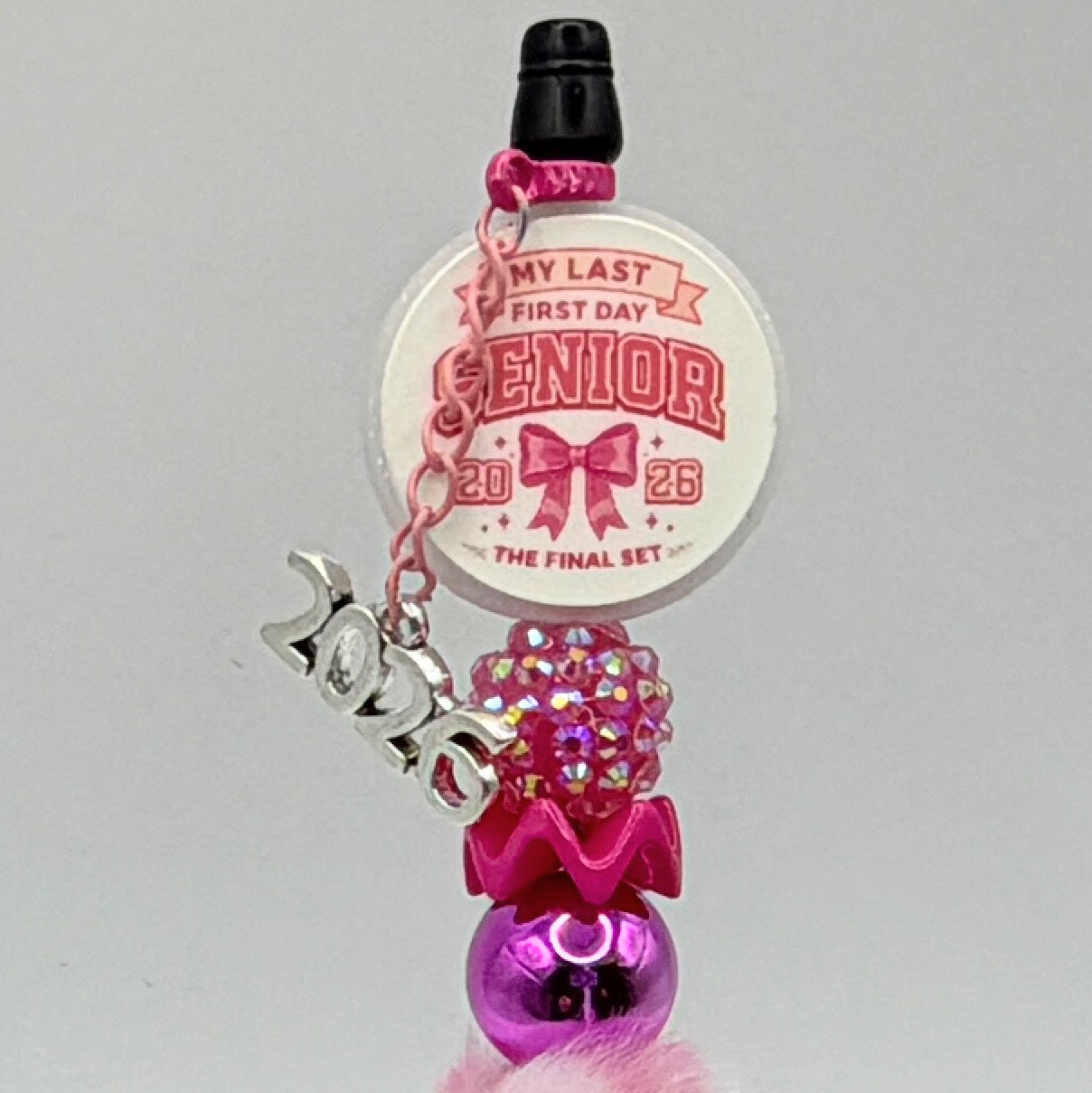 Class of 2026 Graduation Beaded Pens – Pink & Black Senior Pens – Choose Your Style A–E – Handmade Graduation Gifts