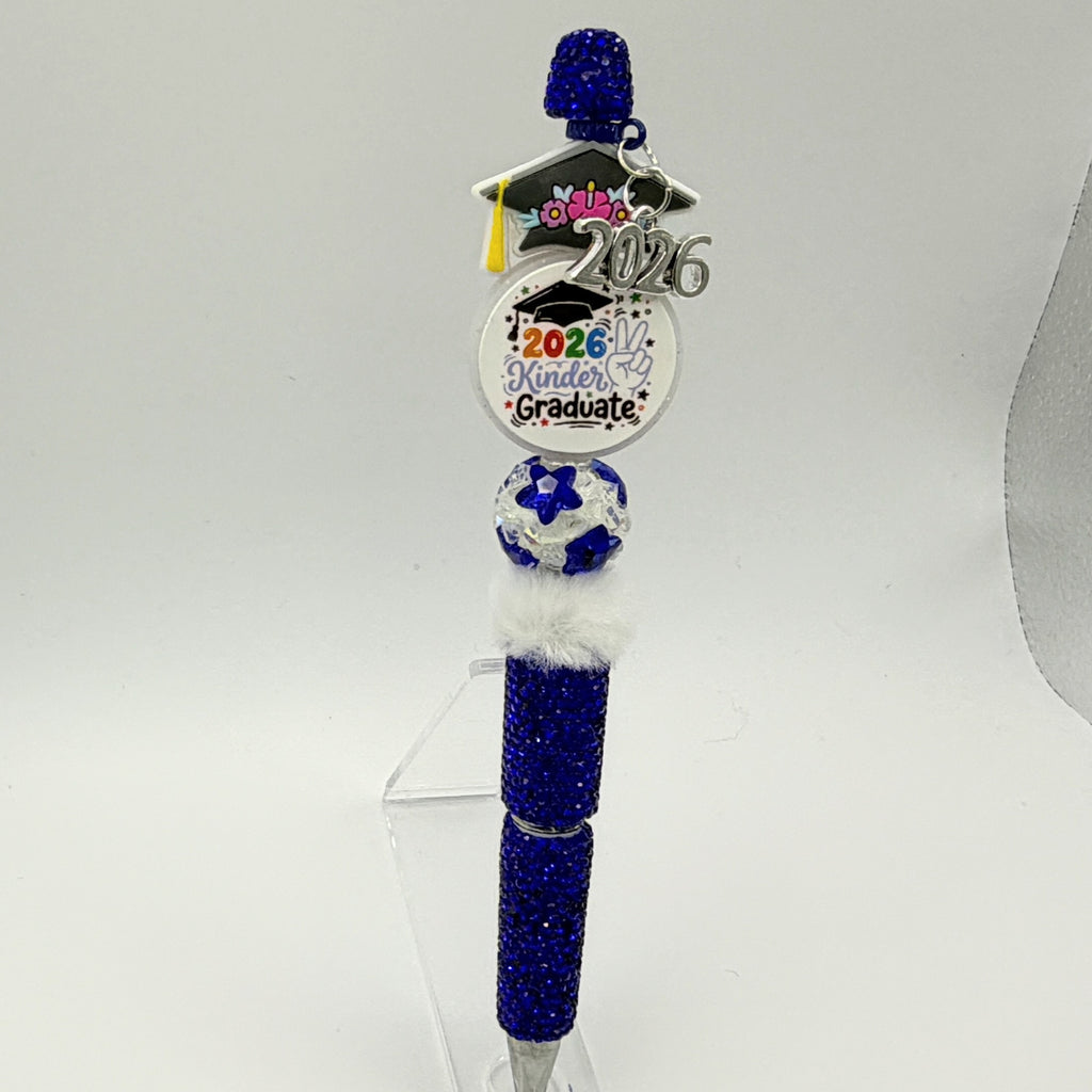 Class of 2026 Graduation Beaded Pens – Kindergarten & Senior Graduation Pens – Handmade Glitter Pens – Choose Your Style A–E
