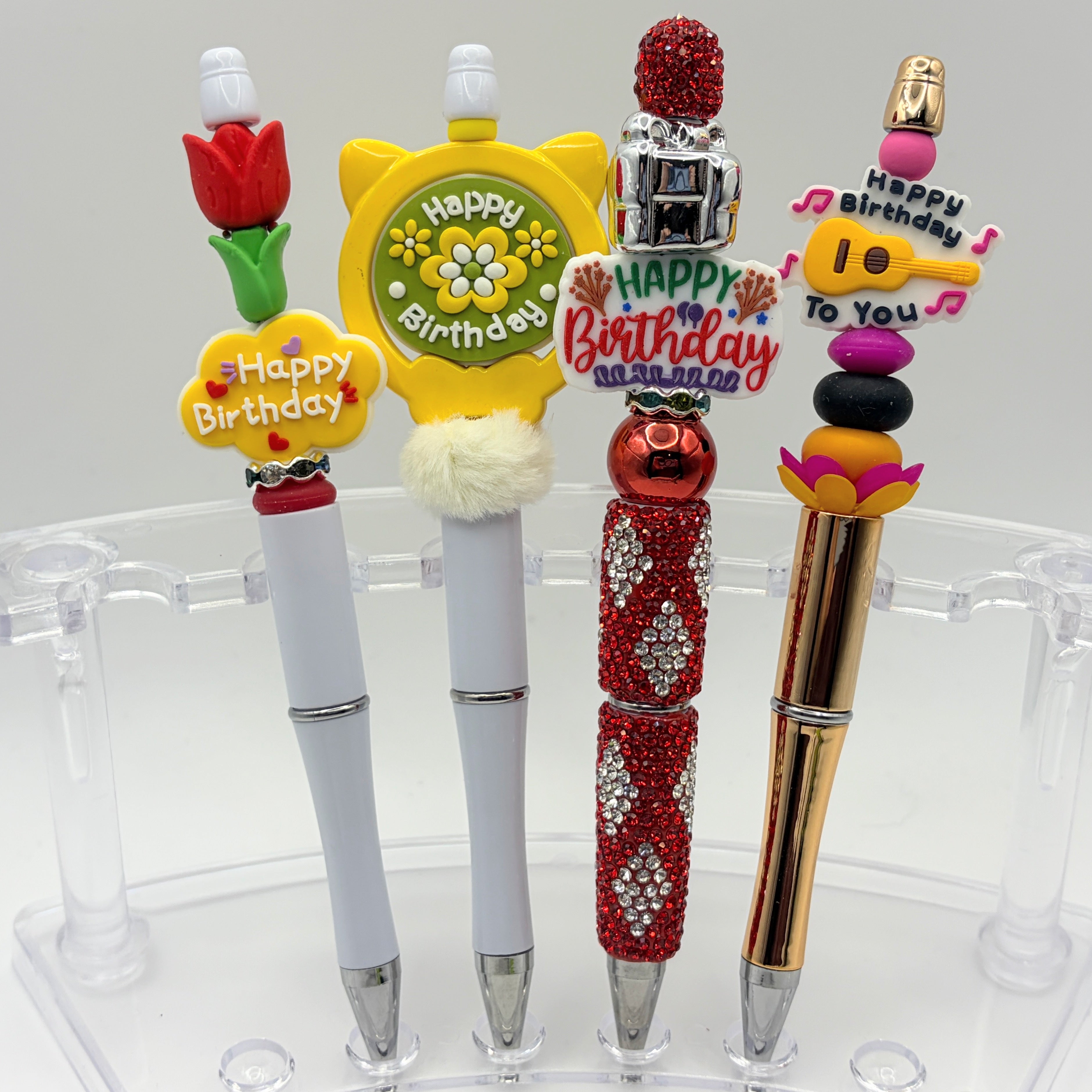 Birthday Celebration Beaded Pen Collection – Choose Your Style A–D 🎉✨