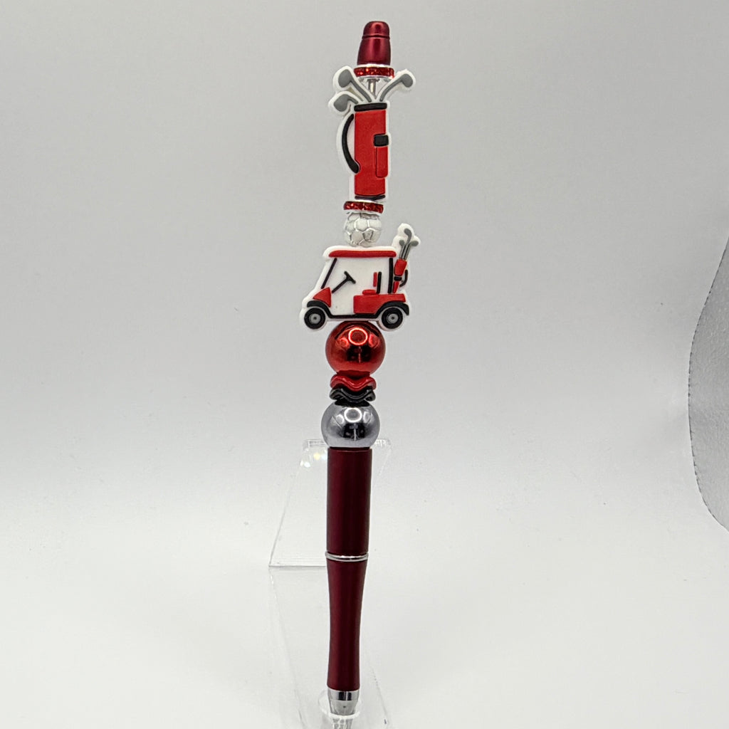 Golf Cart Beaded Pen Collection – Handmade Golf Lover Pens