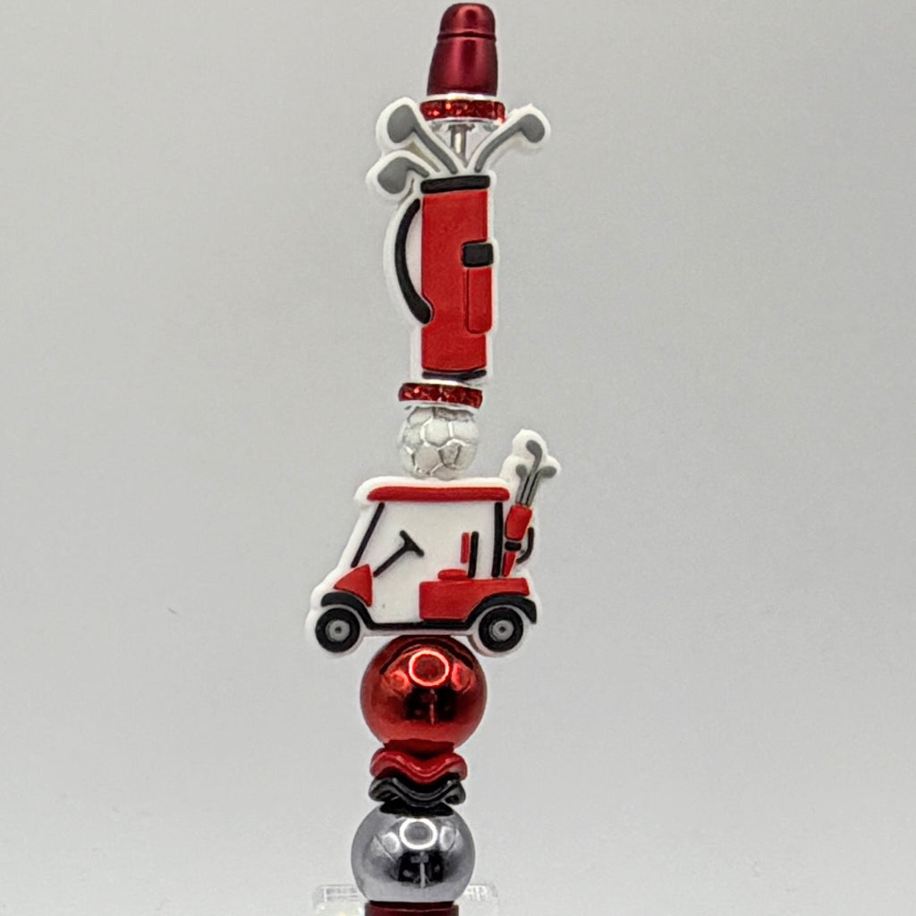 Golf Cart Beaded Pen Collection – Handmade Golf Lover Pens