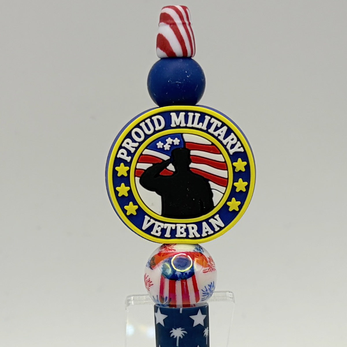 Military & Veteran Patriotic Beaded Pen Collection – Handmade Gift for Service Members