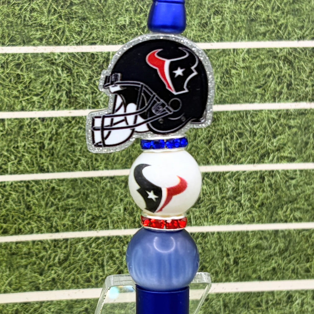 Football Fan Beaded Pen Collection – Houston Texans & Kansas City Chiefs Inspired Pens