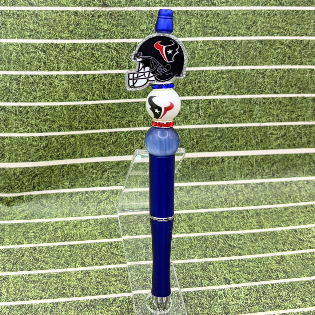 Football Fan Beaded Pen Collection – Houston Texans & Kansas City Chiefs Inspired Pens