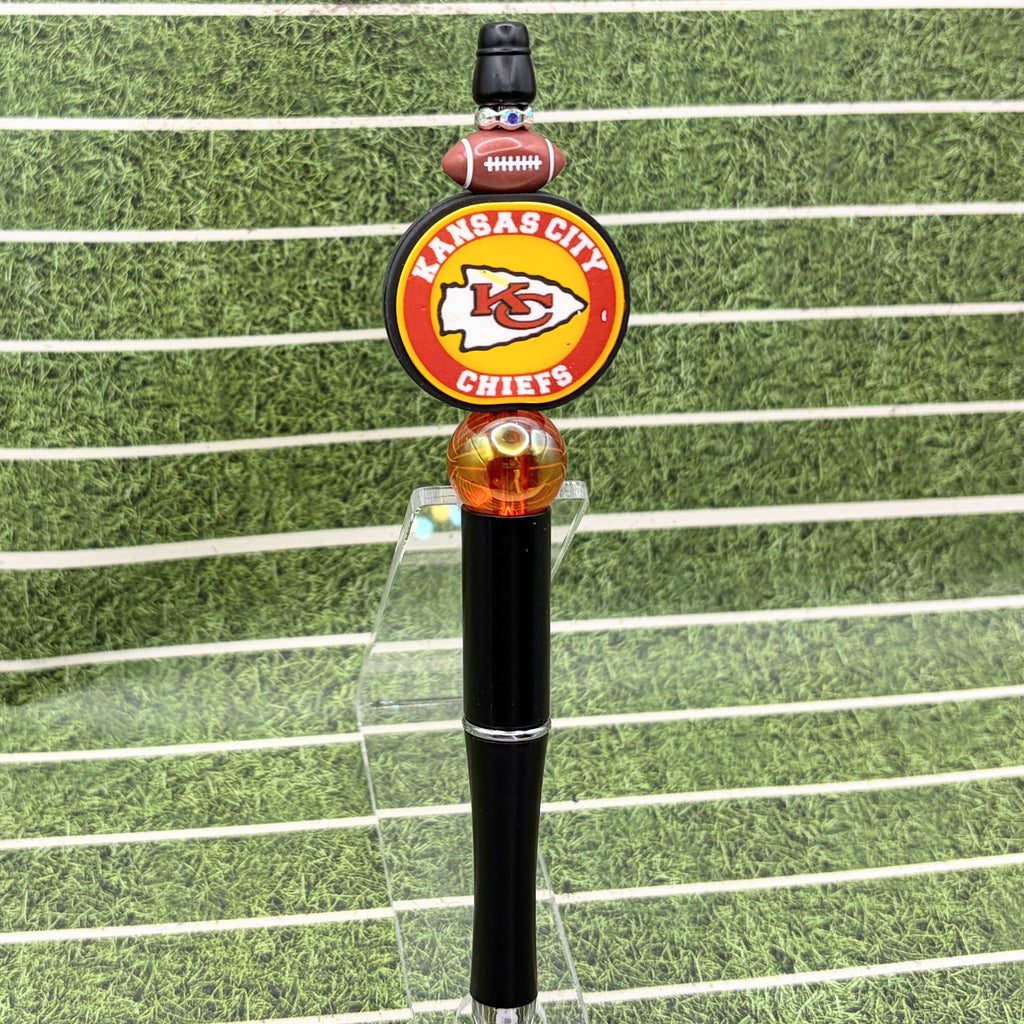 Football Fan Beaded Pen Collection – Houston Texans & Kansas City Chiefs Inspired Pens