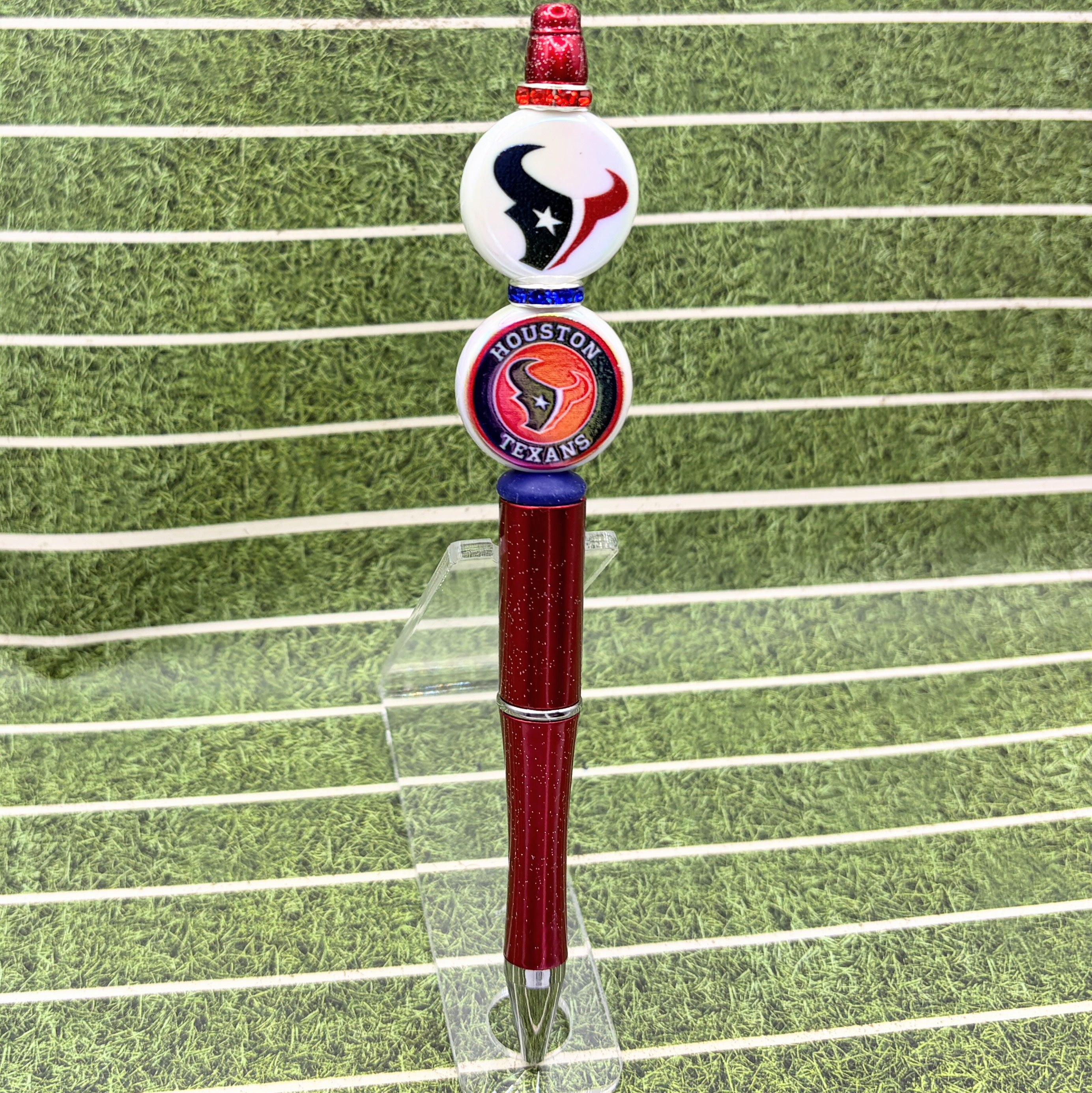 Football Fan Beaded Pen Collection – Houston Texans & Kansas City Chiefs Inspired Pens