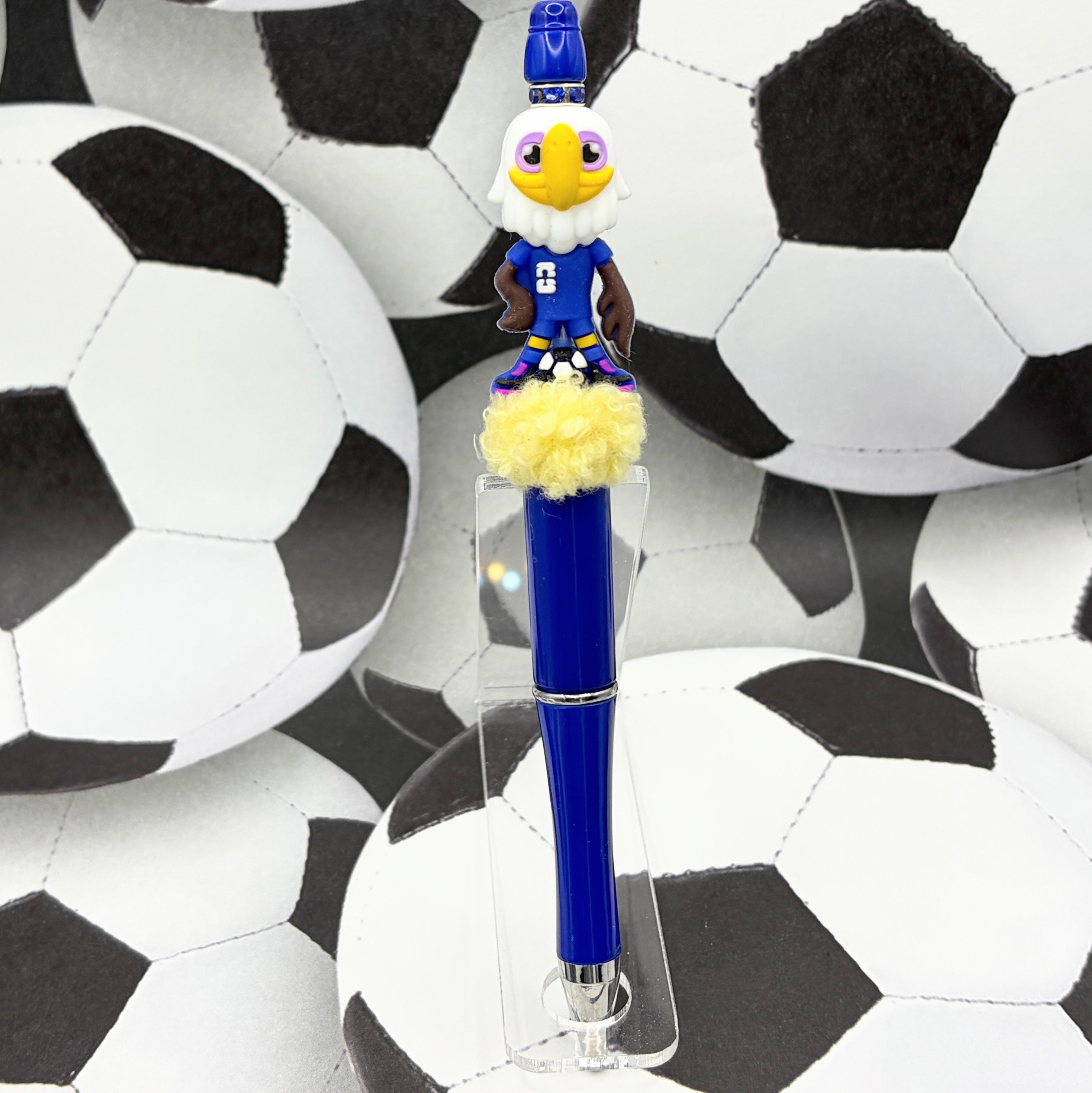 Soccer Mascot Beaded Pen Collection – Choose Your Style A-C