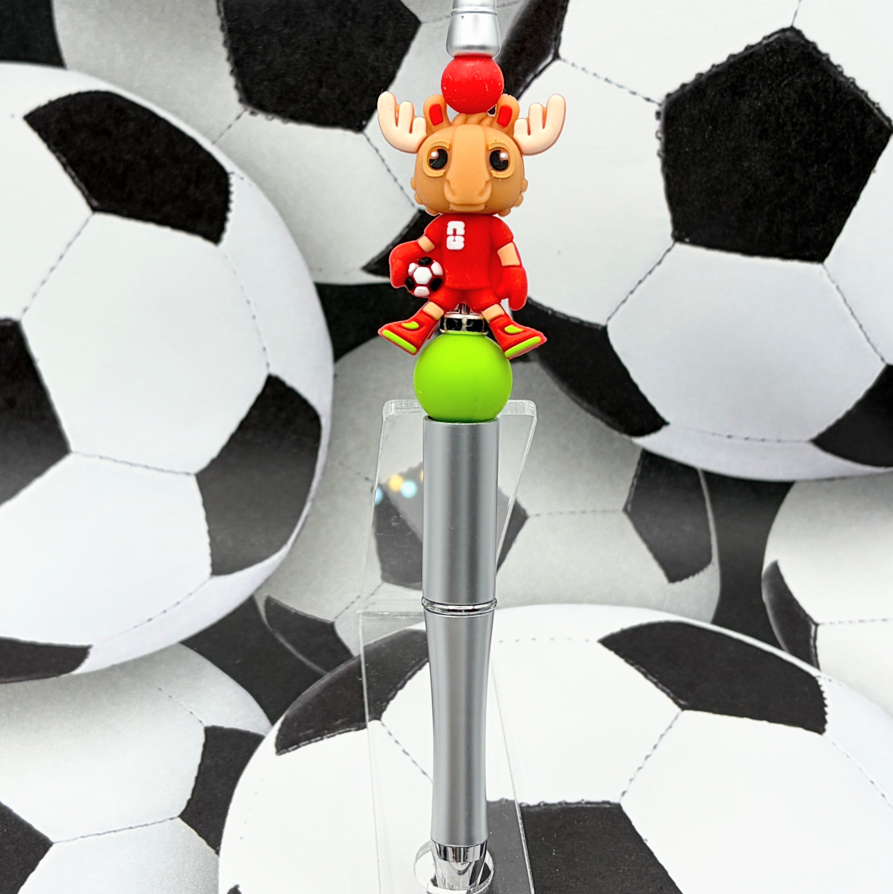 Soccer Mascot Beaded Pen Collection – Choose Your Style A-C