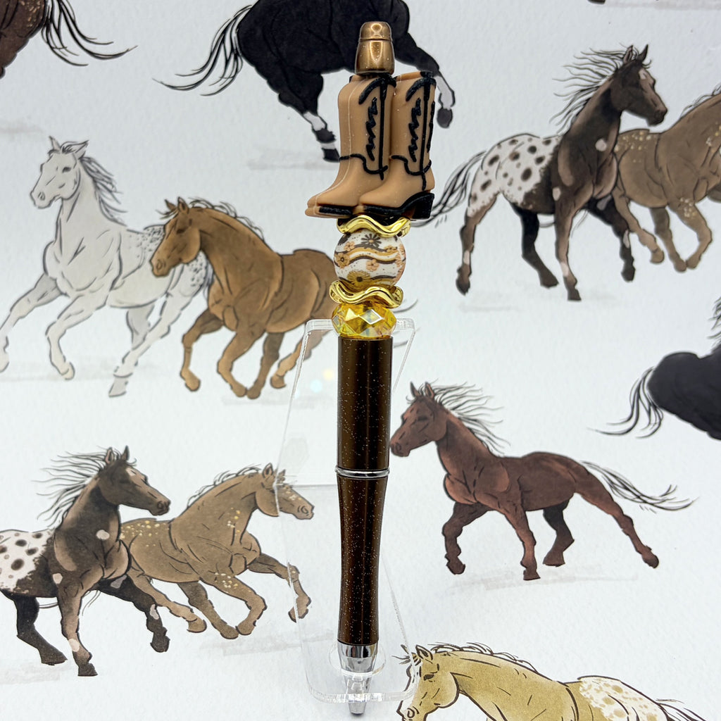 Western Ranch Life Beaded Pen Collection – Choose Your Style A–L