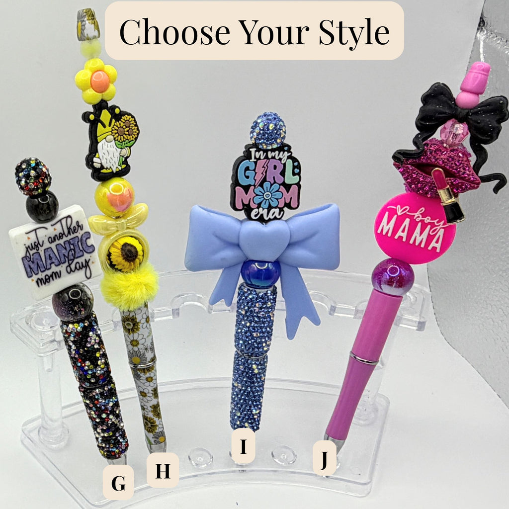 Mom & Mama Beaded Pens – Choose Your Style A–J | Handmade Mother’s Day Gift Pens | Cute Gifts for Mom