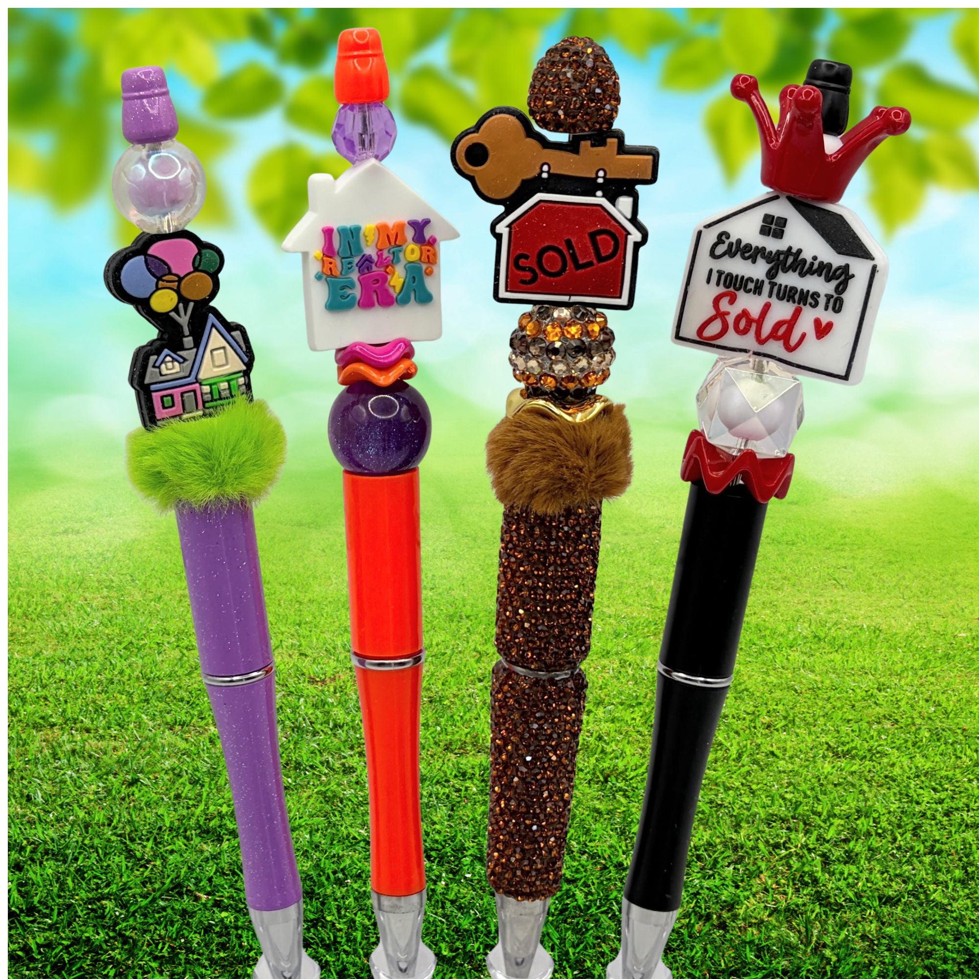 Realtor Beaded Pen Collection – Real Estate Agent Gift, Closing Gift, Office Pen, Choose Your Style A–G