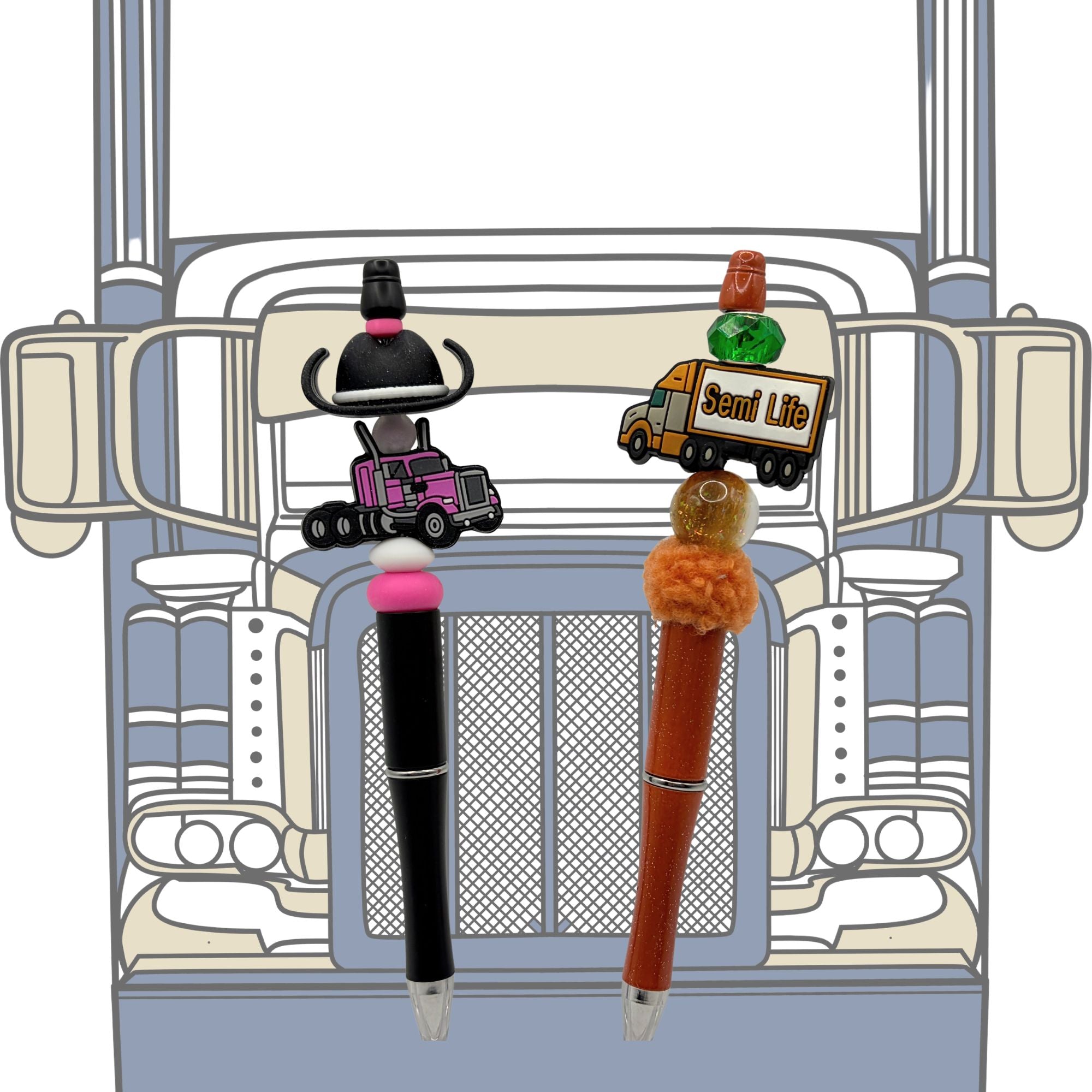 Trucking Life Beaded Pen Collection – Choose Your Style