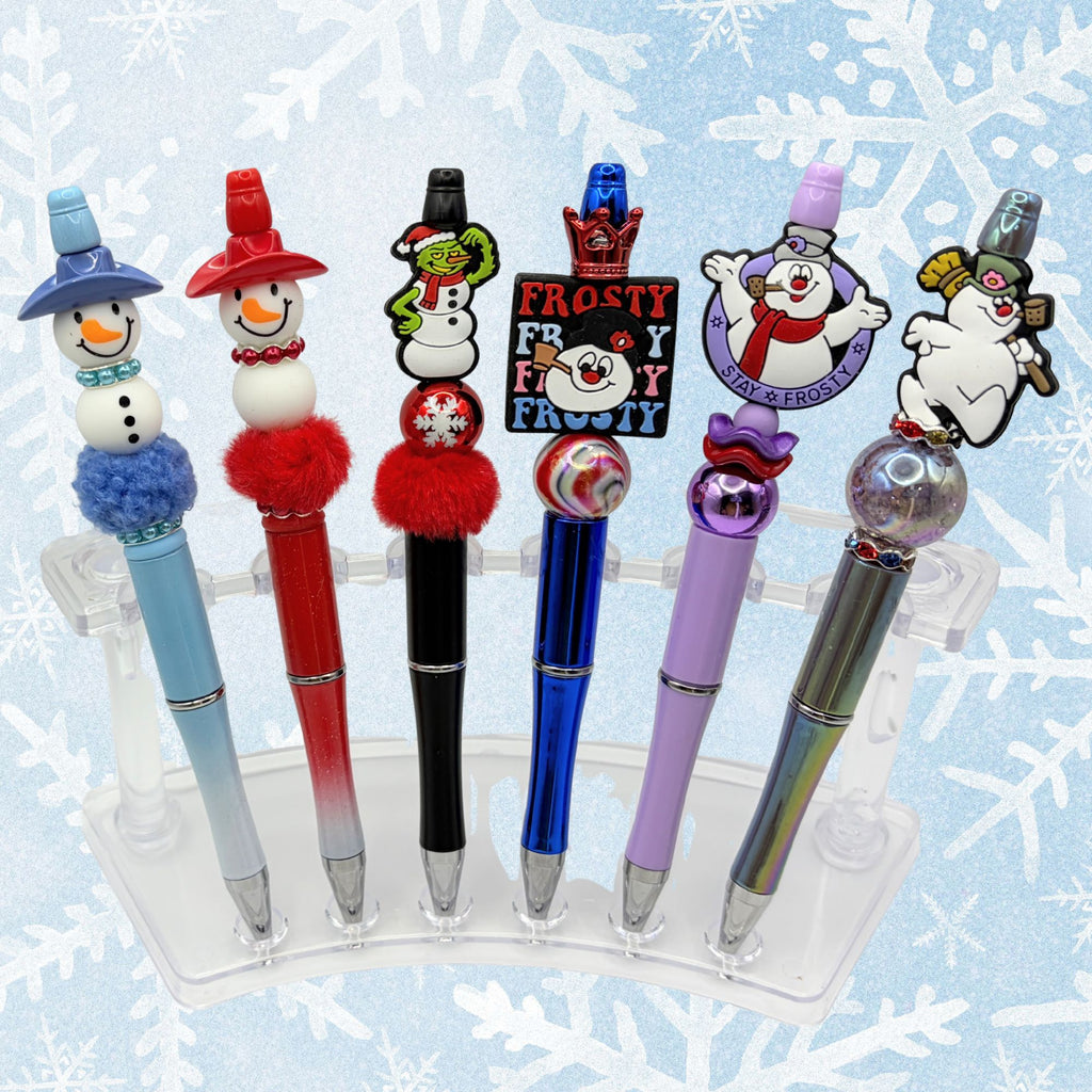 Handmade Snowman Beaded Pens | Choose Your Favorite Winter Style
