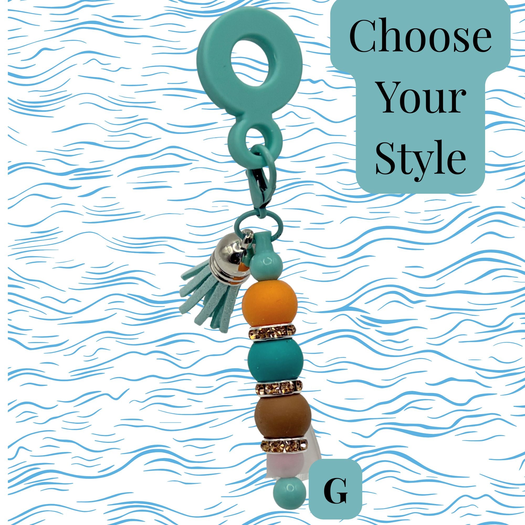 Beaded Straw Cap Charms – Reusable Silicone Tumbler Straw Toppers