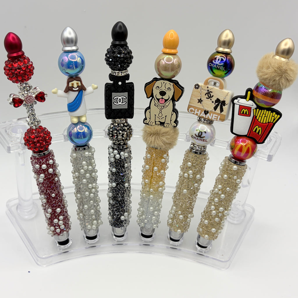 Beaded Stylus Pen – Touchscreen + Ink Pen Combo | Choose Your Style (A–F)