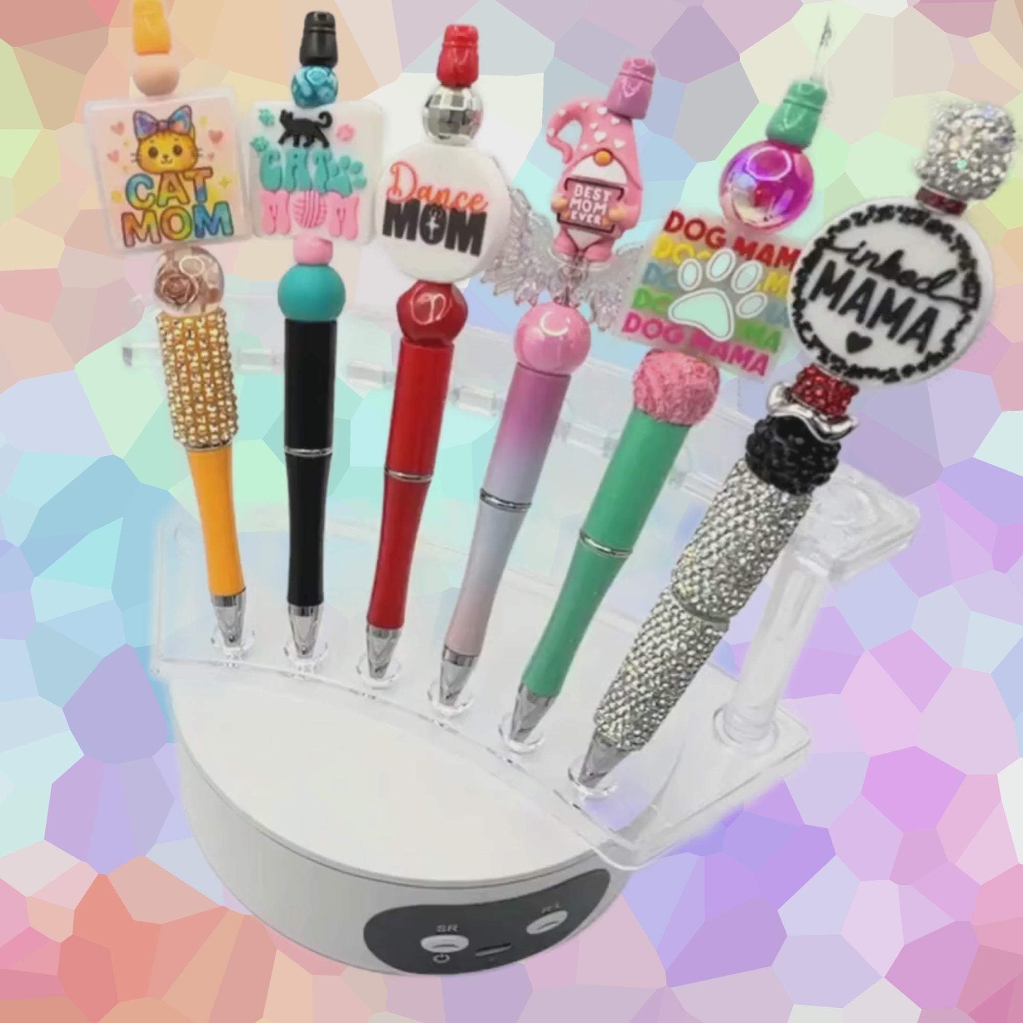 Mom Collection Beaded Pens – Cat Mom, Dog Mom, Dance Mom & More | Choose Your Style A–F