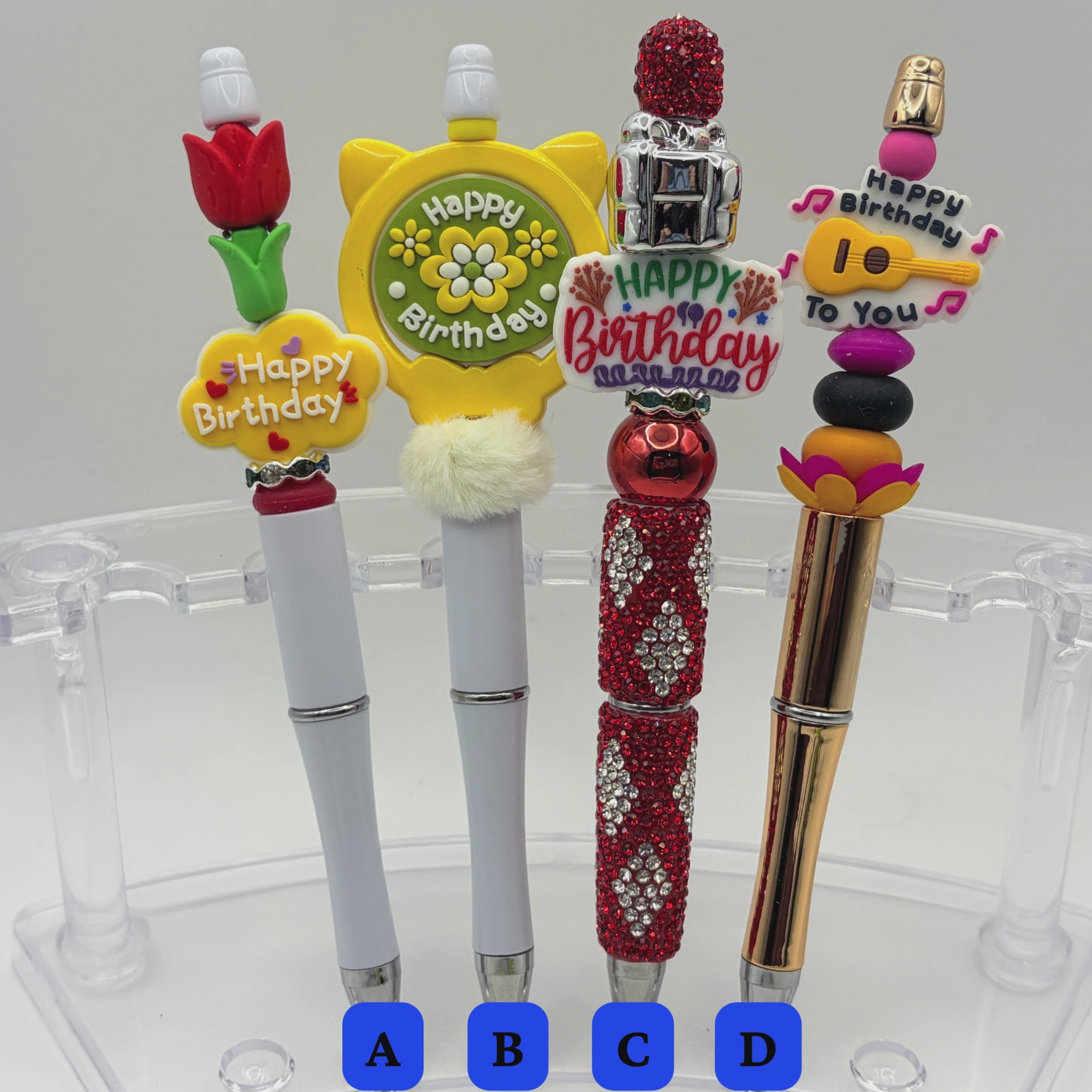 Birthday Celebration Beaded Pen Collection – Choose Your Style A–D 🎉✨